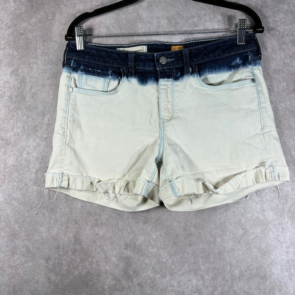 Anthropologie Pilcro and the Letterpress Jean Shorts Womens 29 Blue Stet Dip Dye